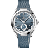 41 mm, steel on rubber strap