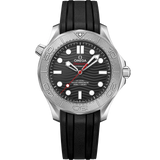 42 mm, steel on rubber strap