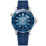 42 mm, steel on rubber strap