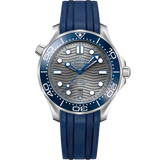 42 mm, steel on rubber strap