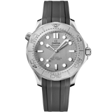 42 mm, steel on rubber strap