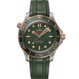 42 mm, titanium - Bronze gold on rubber strap