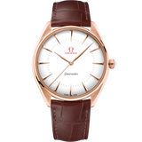39.5 mm, Sedna™ gold on leather strap