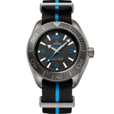 45.5 mm, titanium on NATO strap