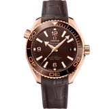 39.5 mm, Sedna™ gold on leather strap with rubber lining