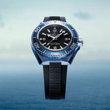 Omega 42 mm, steel on rubber strap 21732422101002