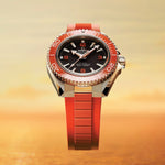 Omega 42 mm, steel on rubber strap 21732422101004