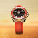 Omega 42 mm, steel on rubber strap 21732422101004