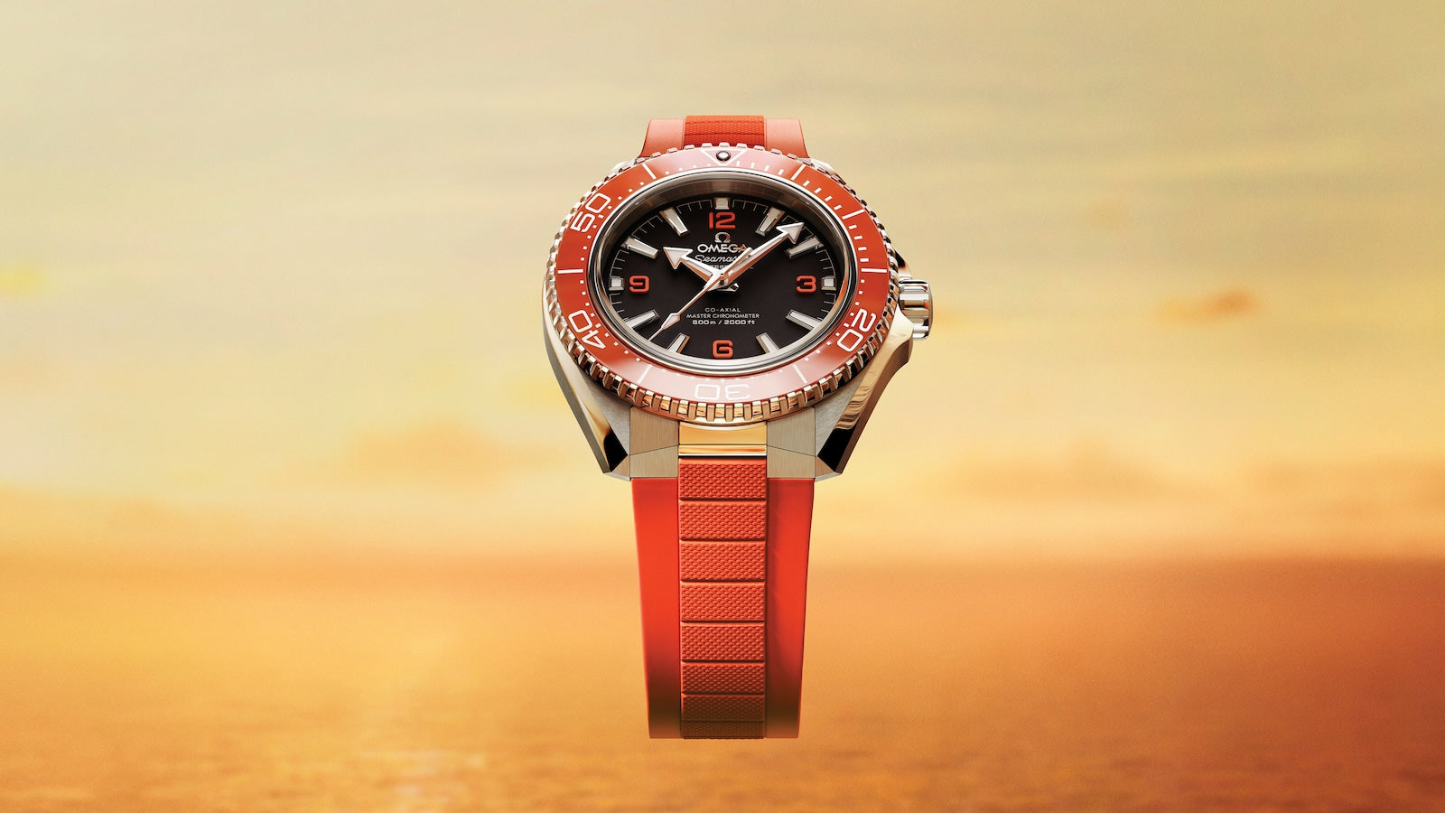 Omega 42 mm, steel on rubber strap 21732422101004