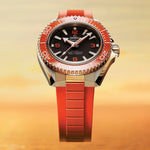 Omega 42 mm, steel on rubber strap 21732422101004