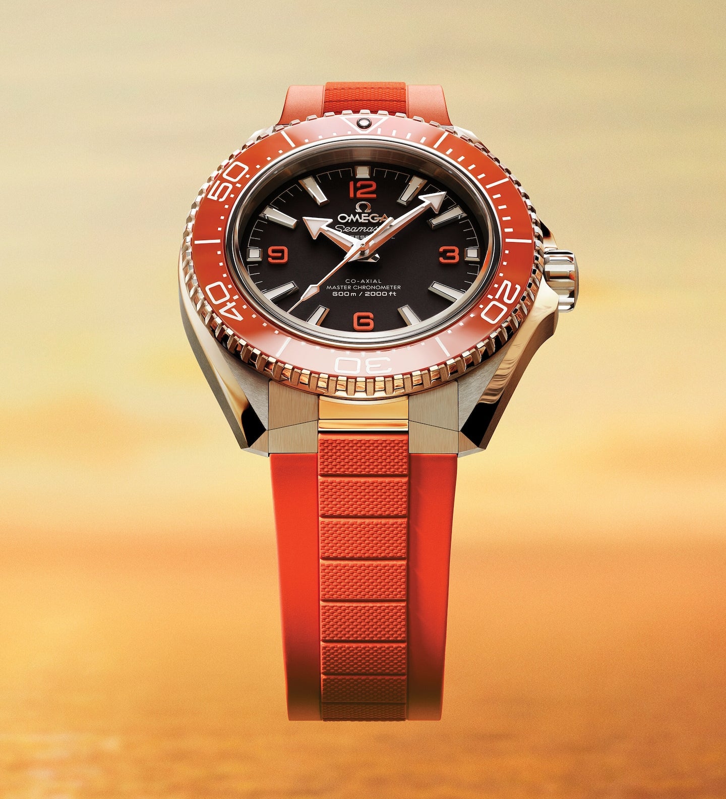Omega 42 mm, steel on rubber strap 21732422101004