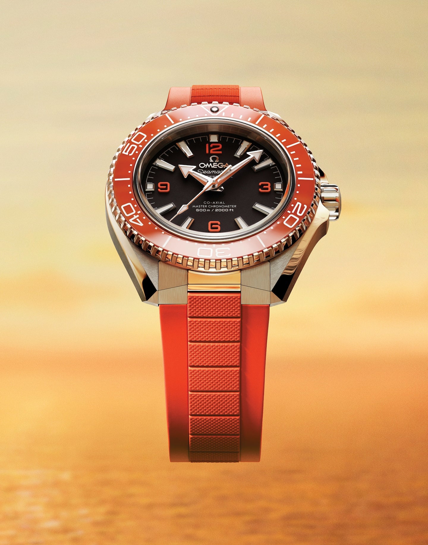 Omega 42 mm, steel on rubber strap 21732422101004