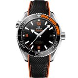 43.5 mm, steel on rubber strap