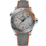 43.5 mm, titanium on rubber strap
