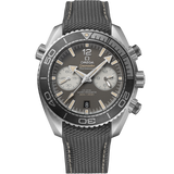 45.5 mm, steel on rubber strap
