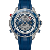46.75 mm, titanium on rubber strap