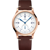 39 mm, Sedna™ gold on leather strap