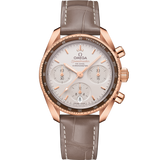38 mm, Sedna™ gold on leather strap