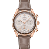 38 mm, Sedna™ gold on leather strap