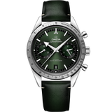 40.5 mm, steel on leather strap