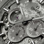 Omega 44.25 mm, grey ceramic on coated nylon fabric strap 31092445006001