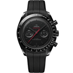 Omega 44.25 mm, black ceramic on rubber strap 31092445101001