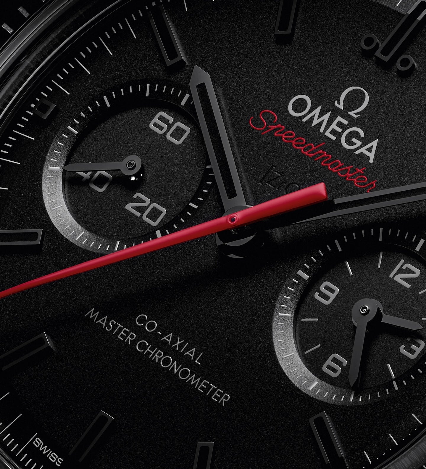 Omega 44.25 mm, black ceramic on rubber strap 31092445101001