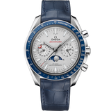 44.25 mm, platinum on leather strap