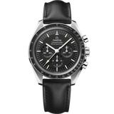 42 mm, steel on leather strap