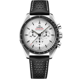 42 mm, steel on leather strap