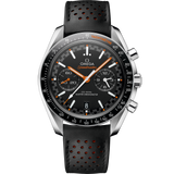 44.25 mm, steel on leather strap