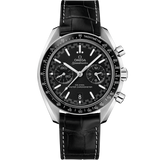44.25 mm, steel on leather strap