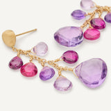 Paradise Collection Multi-Strand Earrings with Amethyst and Pink Tourmaline